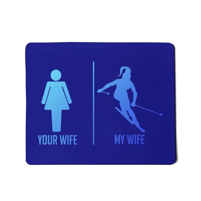 Ski Trip Skiing Wife Husband Marriage Gift Mousepad