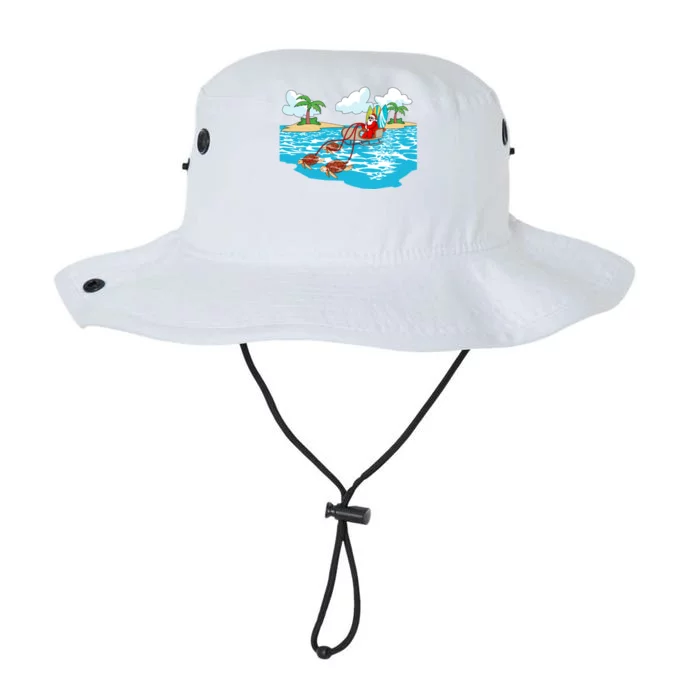 Sea Turtle Sleigh Santa Beach Surfboard Christmas In July Gift Legacy Cool Fit Booney Bucket Hat