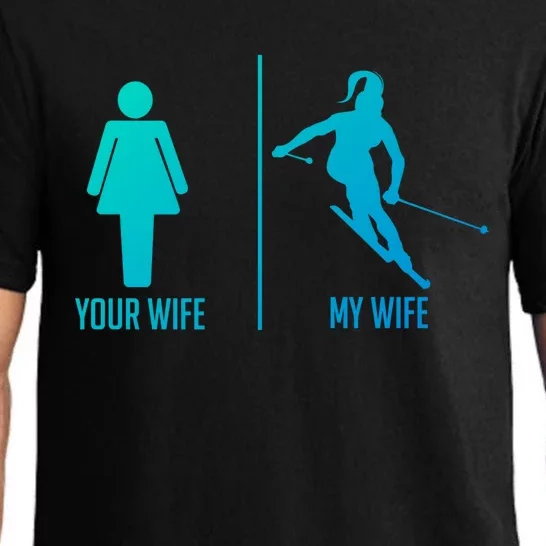 Ski Trip Skiing Wife Husband Marriage Gift Pajama Set