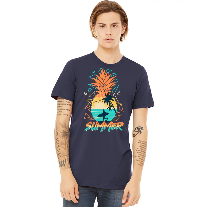 Summer Time Sufer Pineapple Premium T-Shirt