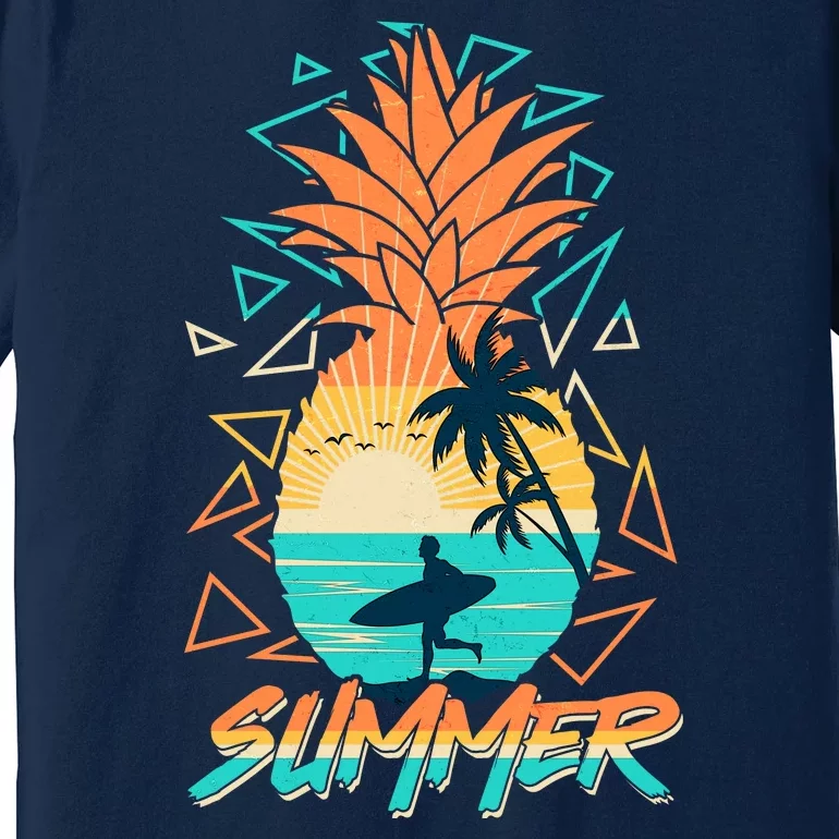 Summer Time Sufer Pineapple Premium T-Shirt