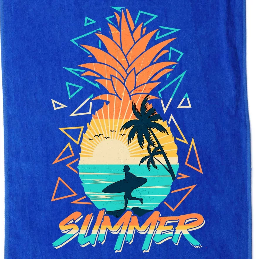 Summer Time Sufer Pineapple Platinum Collection Golf Towel