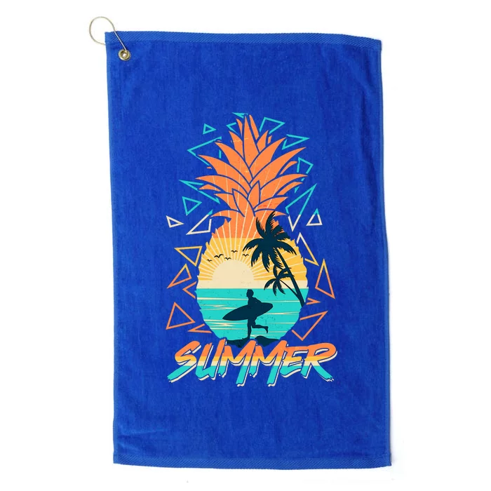 Summer Time Sufer Pineapple Platinum Collection Golf Towel