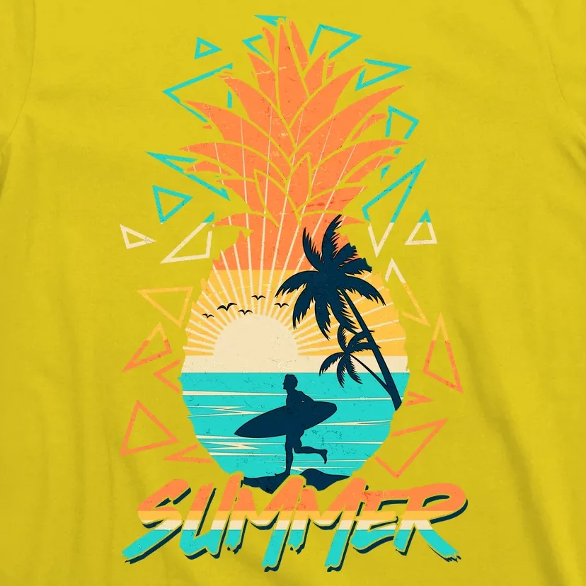 Summer Time Sufer Pineapple T-Shirt