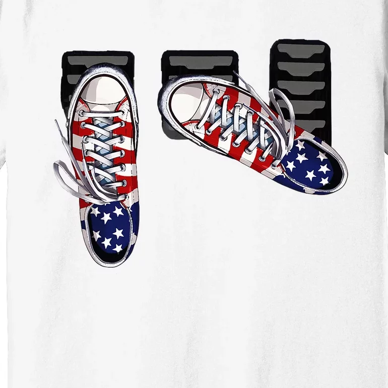 Save The Stick Funny Manual Usa July 4th Heel Toe Shifting Premium T-Shirt