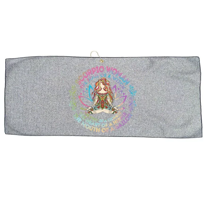 Scorpio The Soul Of A Witch Birthday Hippie Soul Gift Large Microfiber Waffle Golf Towel