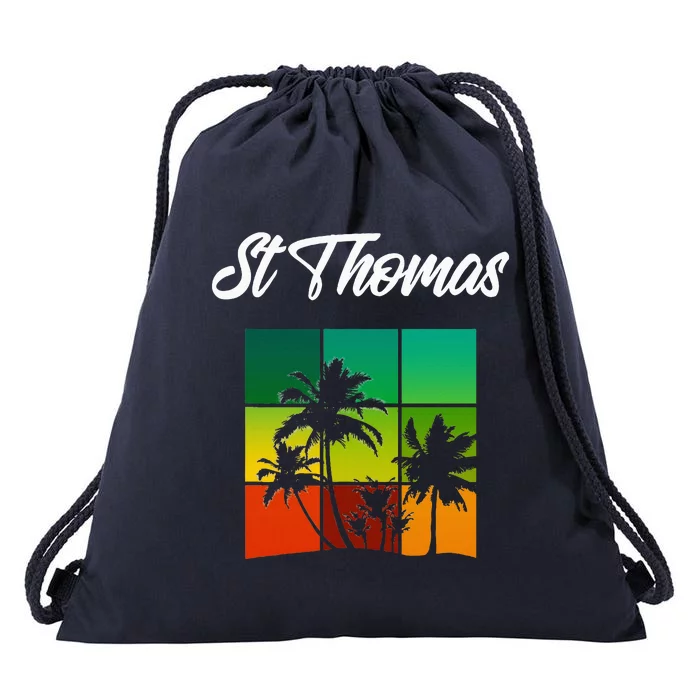 St Thomas Souvenir Cool Virgin Islands Drawstring Bag