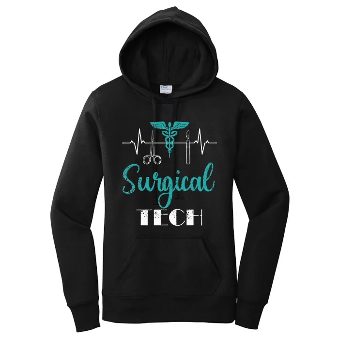 Scrub Tech Surgical Tech Week Technologist Technicians EKG Women's Pullover Hoodie