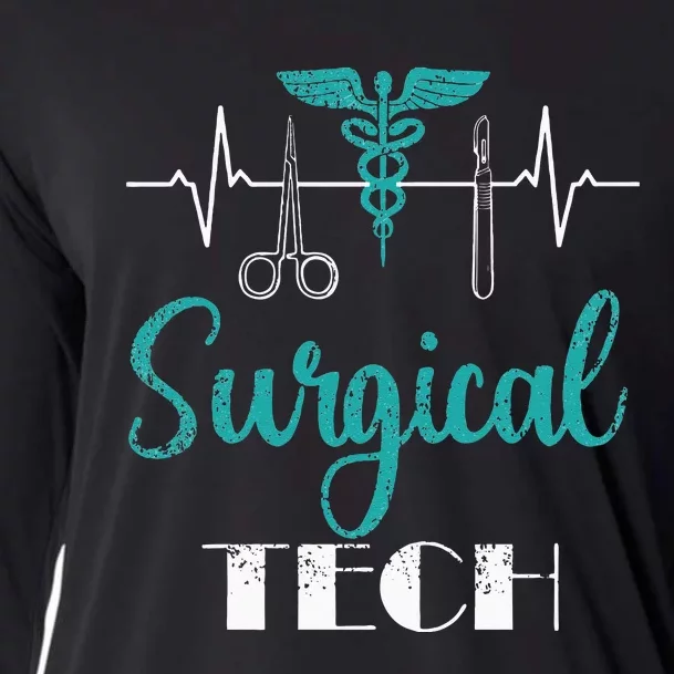 Scrub Tech Surgical Tech Week Technologist Technicians EKG Cooling Performance Long Sleeve Crew