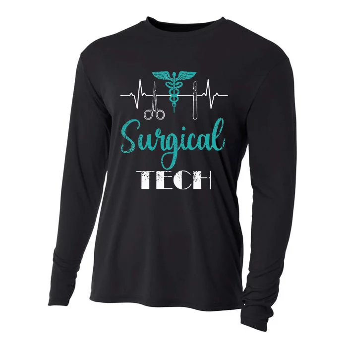 Scrub Tech Surgical Tech Week Technologist Technicians EKG Cooling Performance Long Sleeve Crew