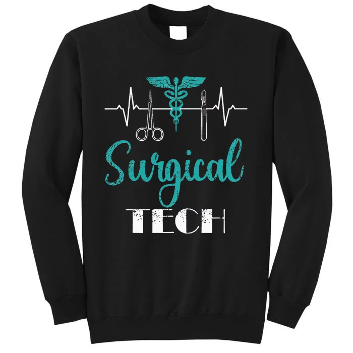 Scrub Tech Surgical Tech Week Technologist Technicians EKG Tall Sweatshirt