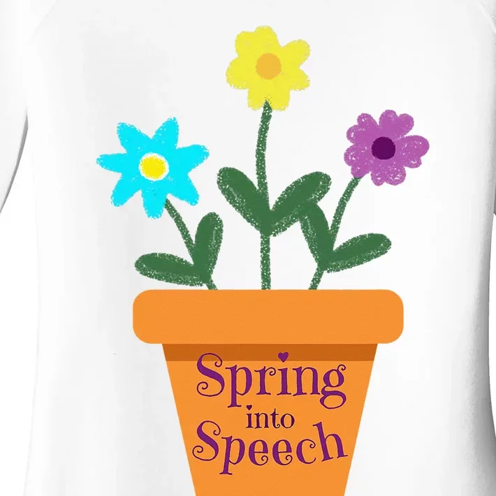 Speech Therapy Speech Language Pathology CCC SLP Spring Women's Perfect Tri Tunic Long Sleeve Shirt