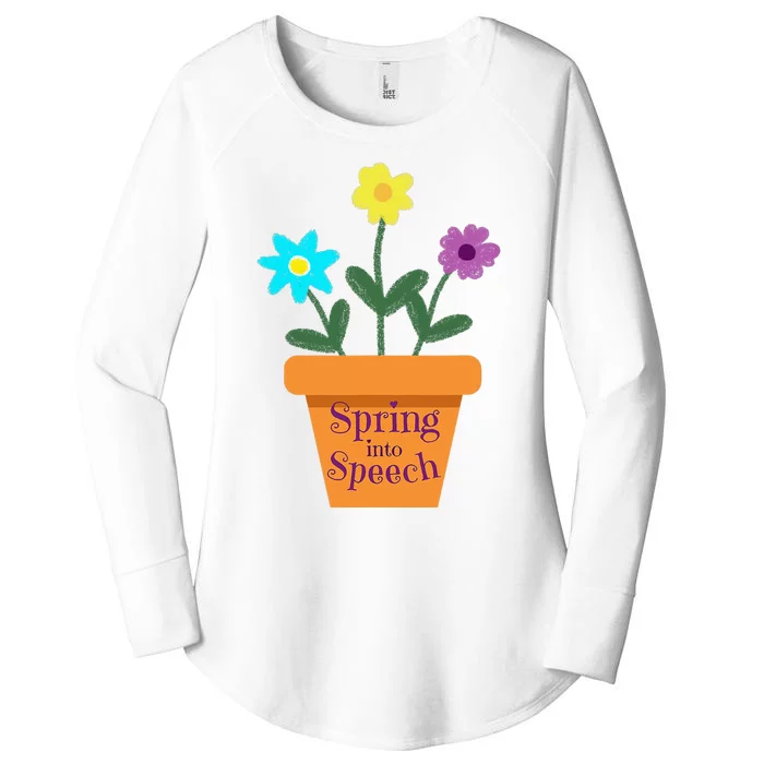 Speech Therapy Speech Language Pathology CCC SLP Spring Women's Perfect Tri Tunic Long Sleeve Shirt