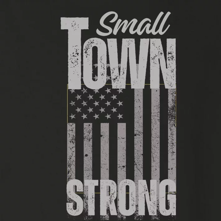 Small Town Strong | Proudly Patriotic American USA Flag Toddler Long Sleeve Shirt