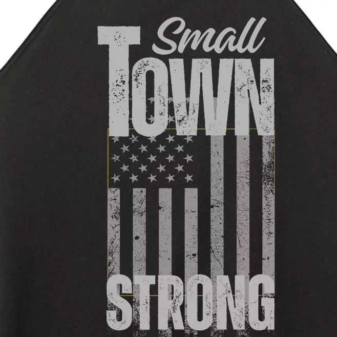 Small Town Strong | Proudly Patriotic American USA Flag Women’s Perfect Tri Rocker Tank