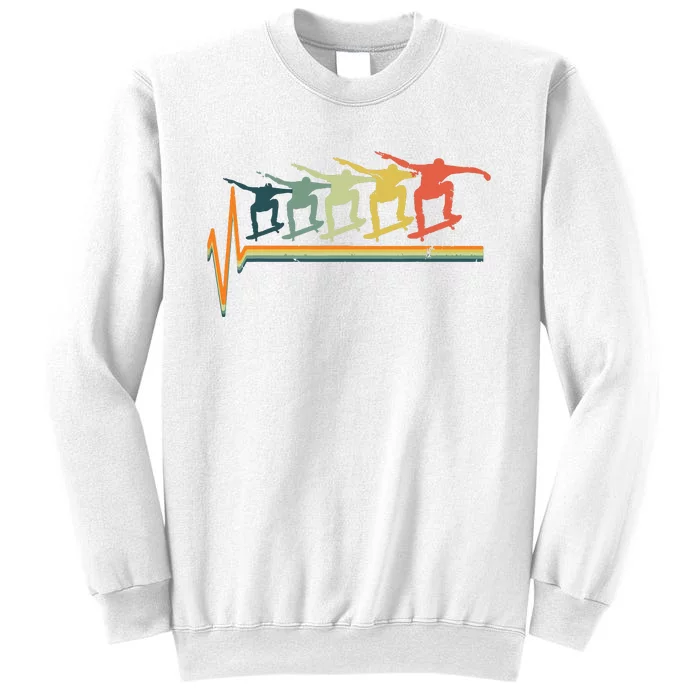 Skateboard T Skater Gift Ollie Vintage Sweatshirt