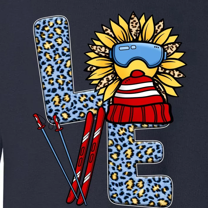 Skiing T Shirts Love Leopard Sunflower Graphic Plus Size Toddler Sweatshirt