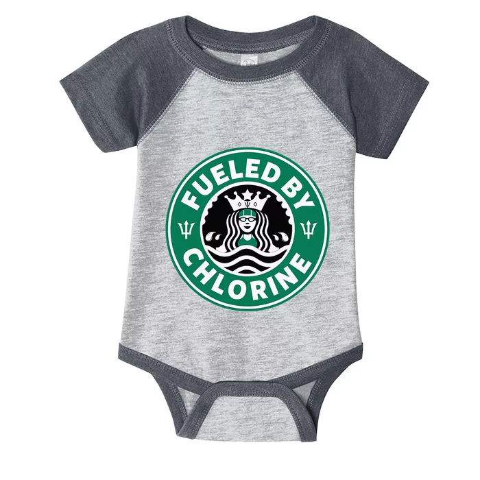 Swim Team Swimming Funny Parody Fueled by Chlorine Infant Baby Jersey Bodysuit