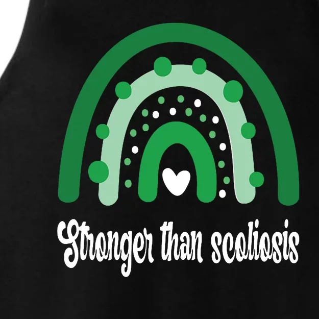 Stronger Than Scoliosis Rainbow Ladies Tri-Blend Wicking Tank