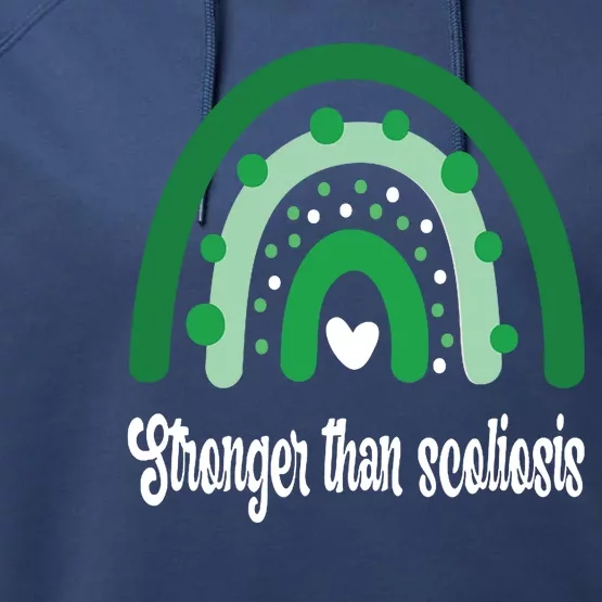 Stronger Than Scoliosis Rainbow Performance Fleece Hoodie