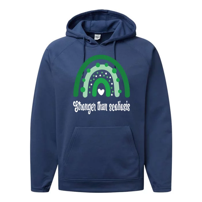 Stronger Than Scoliosis Rainbow Performance Fleece Hoodie