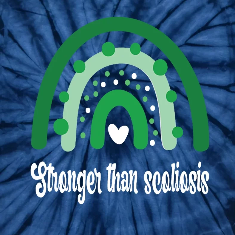 Stronger Than Scoliosis Rainbow Tie-Dye T-Shirt