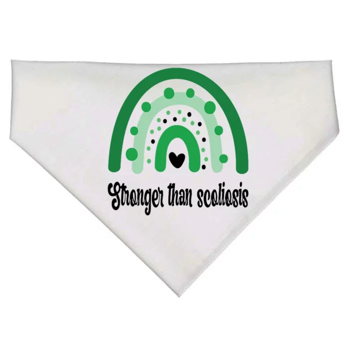 Stronger Than Scoliosis Rainbow USA-Made Doggie Bandana