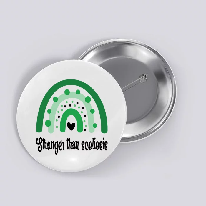 Stronger Than Scoliosis Rainbow Button