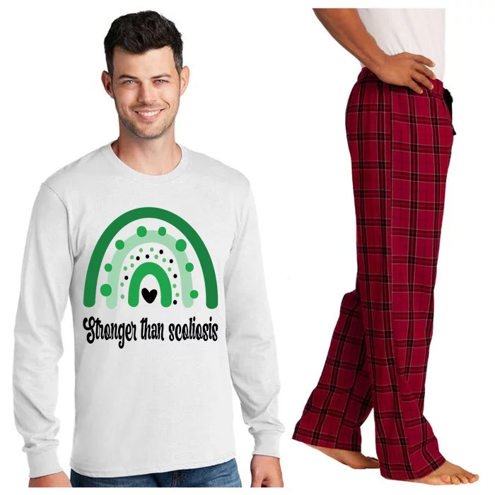 Stronger Than Scoliosis Rainbow Long Sleeve Pajama Set