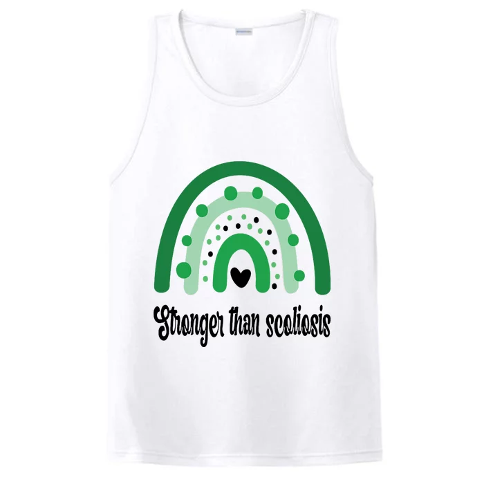 Stronger Than Scoliosis Rainbow Performance Tank