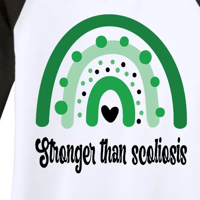 Stronger Than Scoliosis Rainbow Women's Tri-Blend 3/4-Sleeve Raglan Shirt