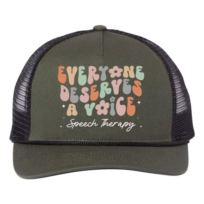 Speech Therapy Speech Language Pathologist SLP Therapist Retro Rope Trucker Hat Cap