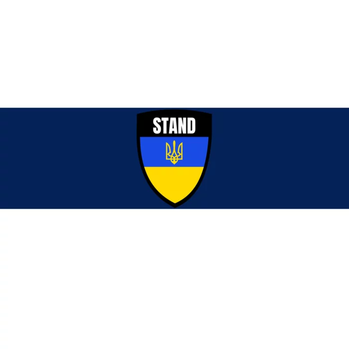 Stand Tactical Support Ukrainian Flag Shield I Stand With Ukraine Military Bumper Sticker