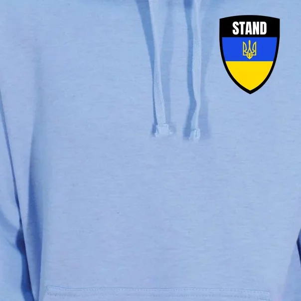 Stand Tactical Support Ukrainian Flag Shield I Stand With Ukraine Military Unisex Surf Hoodie