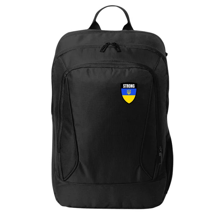 Strong Tactical Support Ukrainian Flag Shield I Stand With Ukraine Military City Backpack