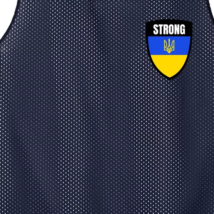 Strong Tactical Support Ukrainian Flag Shield I Stand With Ukraine Military Mesh Reversible Basketball Jersey Tank