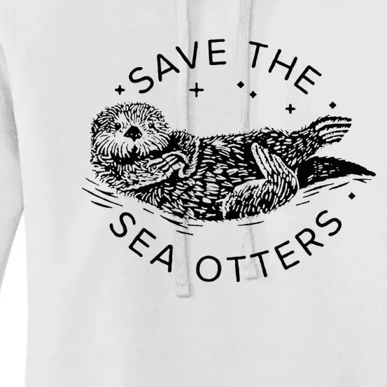 Save The Sea Otters Women's Pullover Hoodie