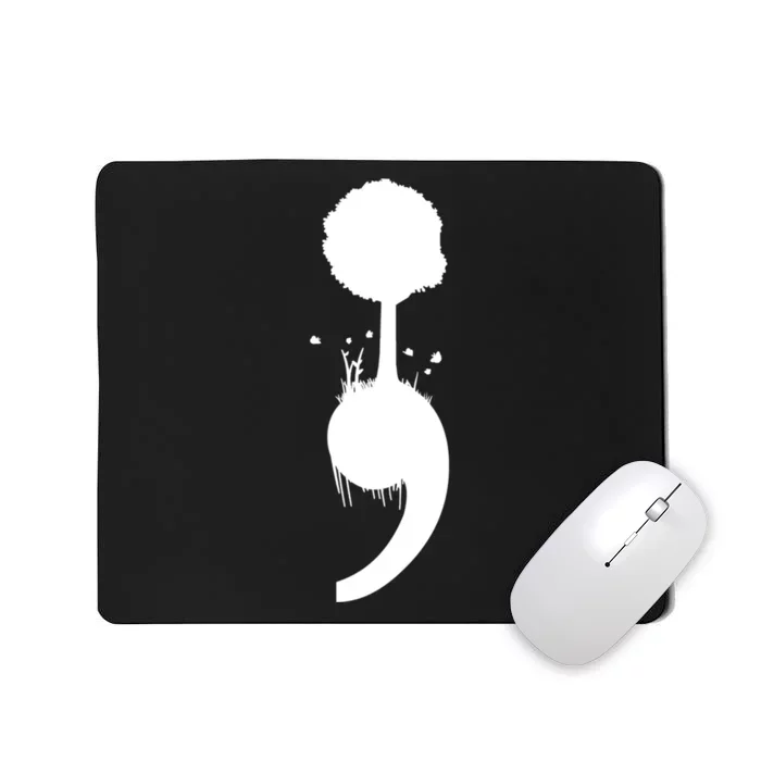 Semicolon Tree Suicide Prevention Mousepad