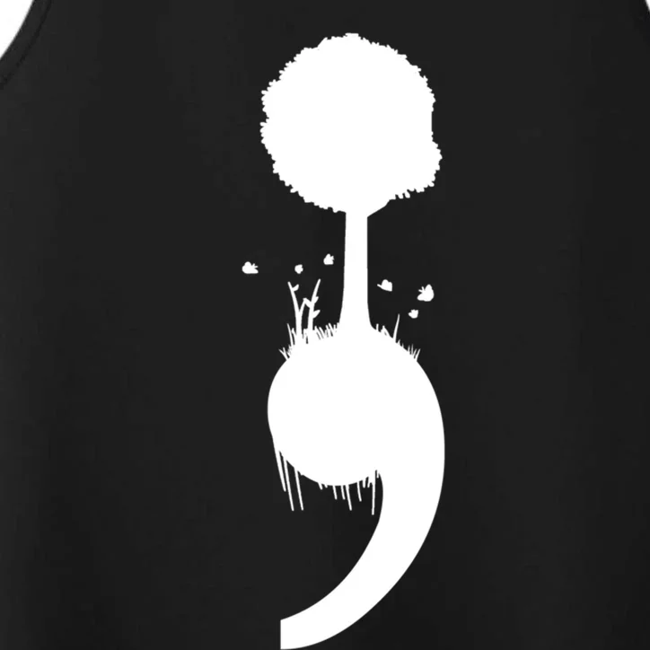 Semicolon Tree Suicide Prevention Performance Tank