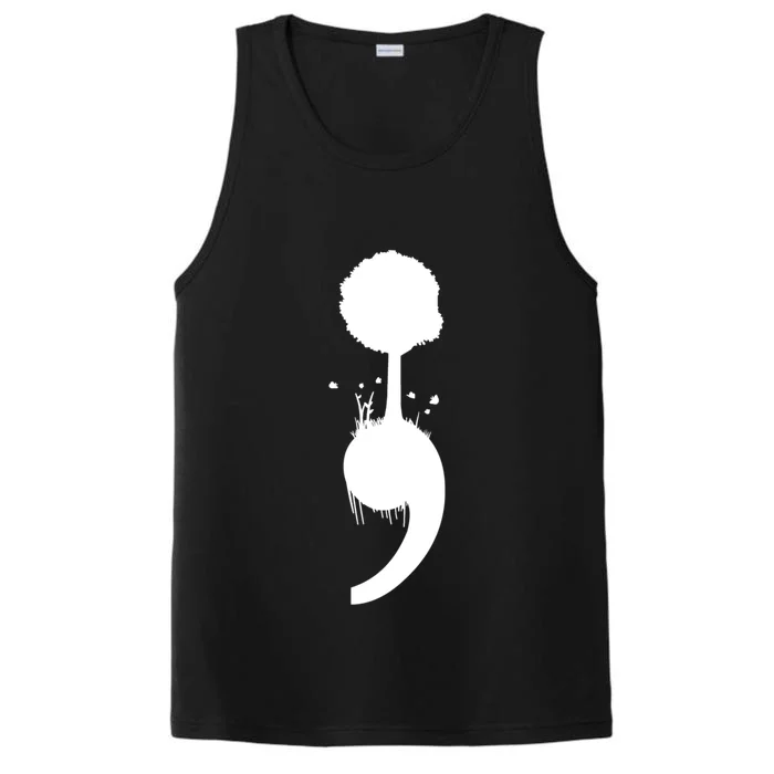 Semicolon Tree Suicide Prevention Performance Tank