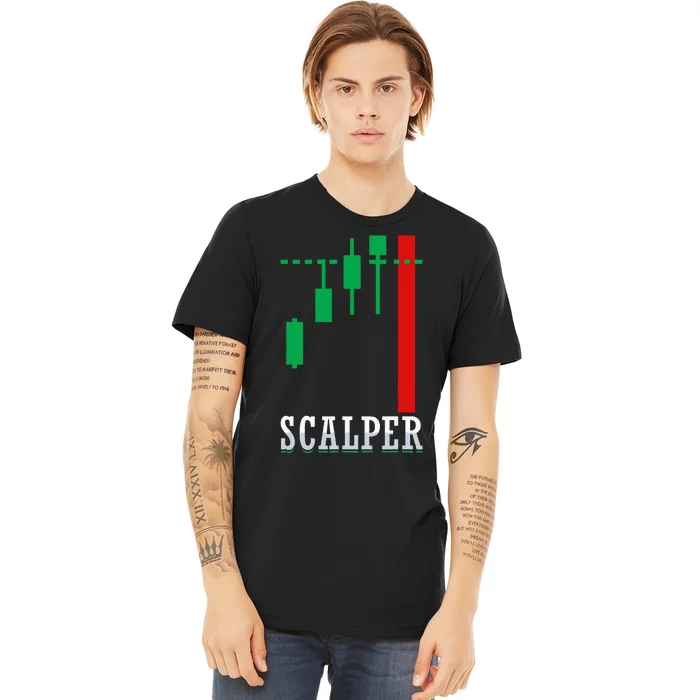 Scalper Trader Stock Market Forex Crypto Gift For Dad Trader Premium T-Shirt