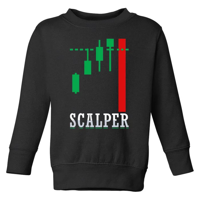 Scalper Trader Stock Market Forex Crypto Gift For Dad Trader Toddler Sweatshirt