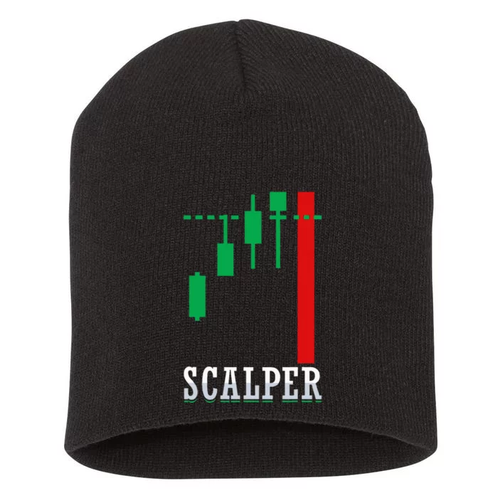 Scalper Trader Stock Market Forex Crypto Gift For Dad Trader Short Acrylic Beanie