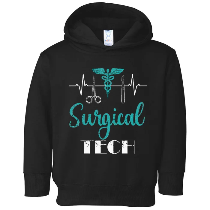 Scrub Tech Surgical Tech Week Technologist Technicians EKG Toddler Hoodie