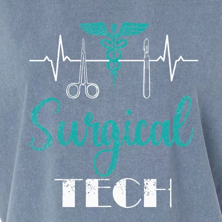 Scrub Tech Surgical Tech Week Technologist Technicians EKG Garment-Dyed Women's Muscle Tee