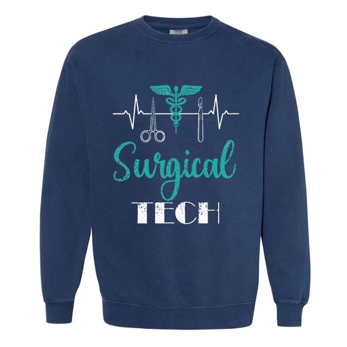 Scrub Tech Surgical Tech Week Technologist Technicians EKG Garment-Dyed Sweatshirt