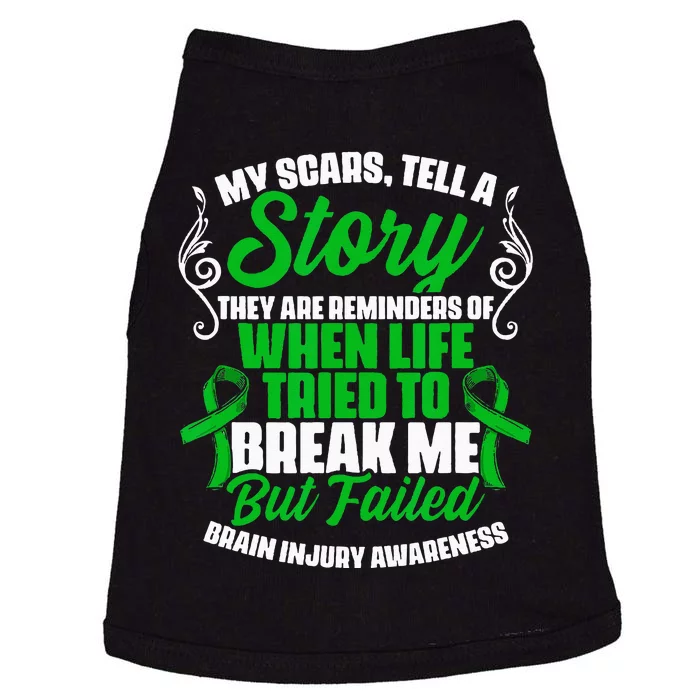 Scars Tell Story Traumatic Brain Injury Support TBI Survivor Doggie Tank