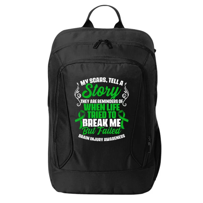 Scars Tell Story Traumatic Brain Injury Support TBI Survivor City Backpack