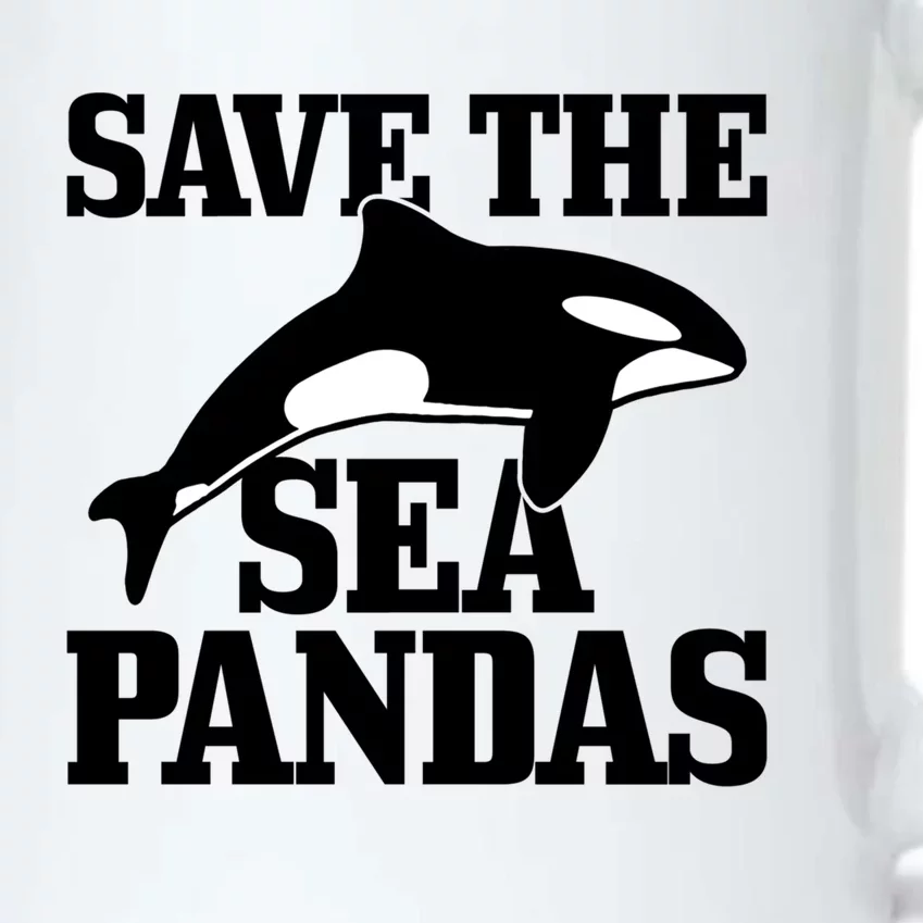 Save The Sea Pandas Orca Killer Whale Funny Gift Black Color Changing Mug