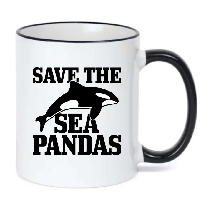 Save The Sea Pandas Orca Killer Whale Funny Gift Black Color Changing Mug